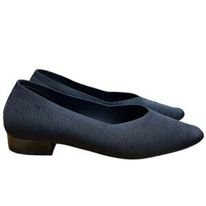 H Halston Broadway Knit Black Slip On Comfort Flats Womens Size 8 1/2 EU 39